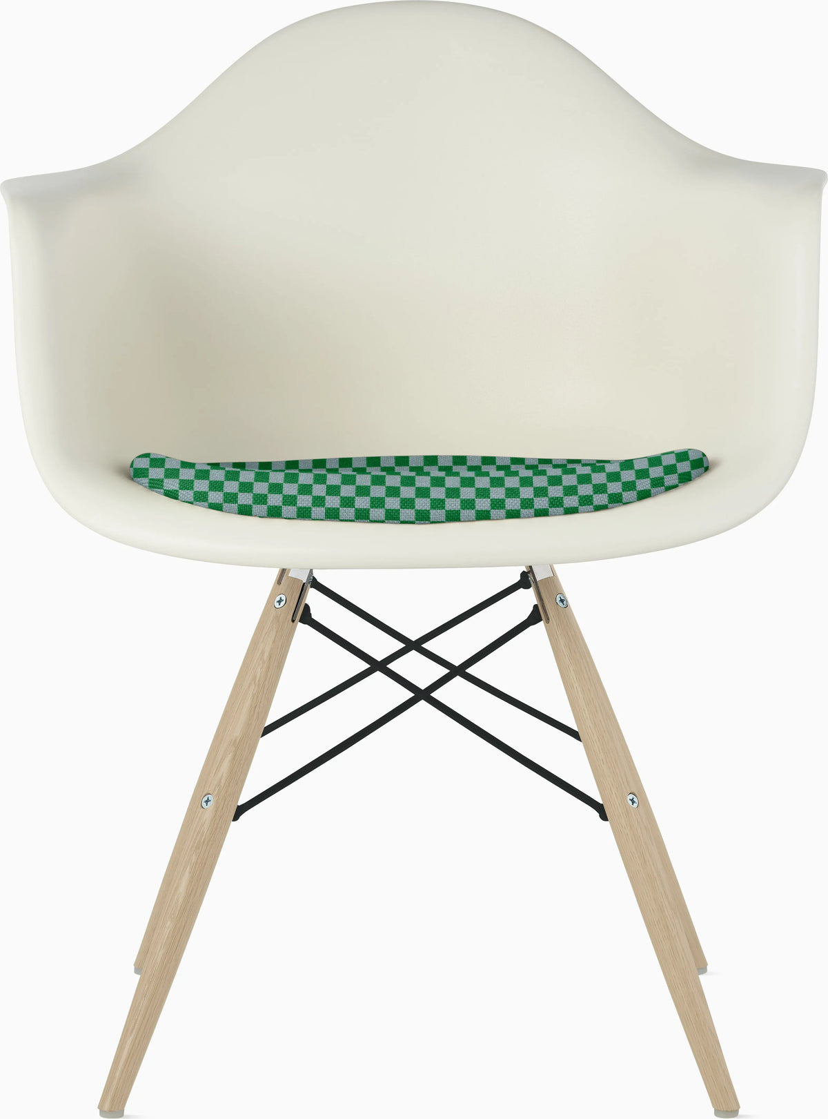 Eames Molded Plastic Armchair with Seat Pad
