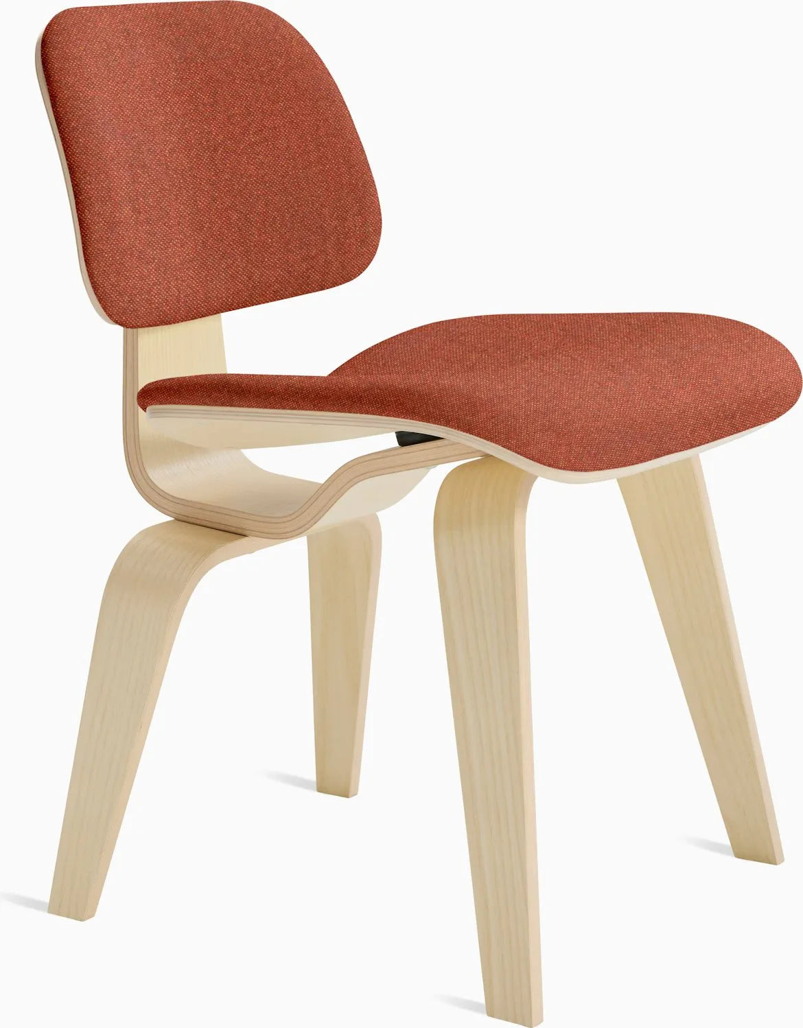 Eames Molded Plywood Dining Chair Wood Base (DCW), Upholstered