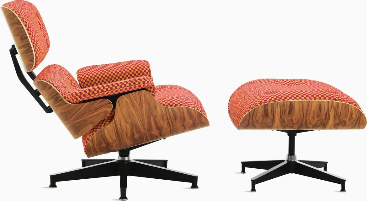 Eames Lounge Chair and Ottoman, Vegan Leather