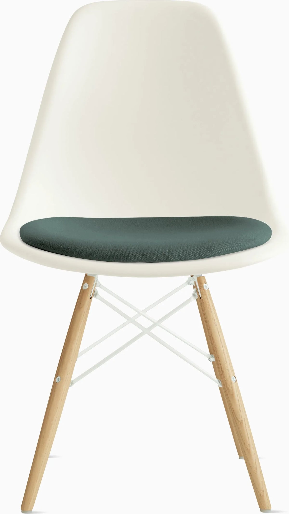 Eames Molded Plastic Side Chair with Seat Pad