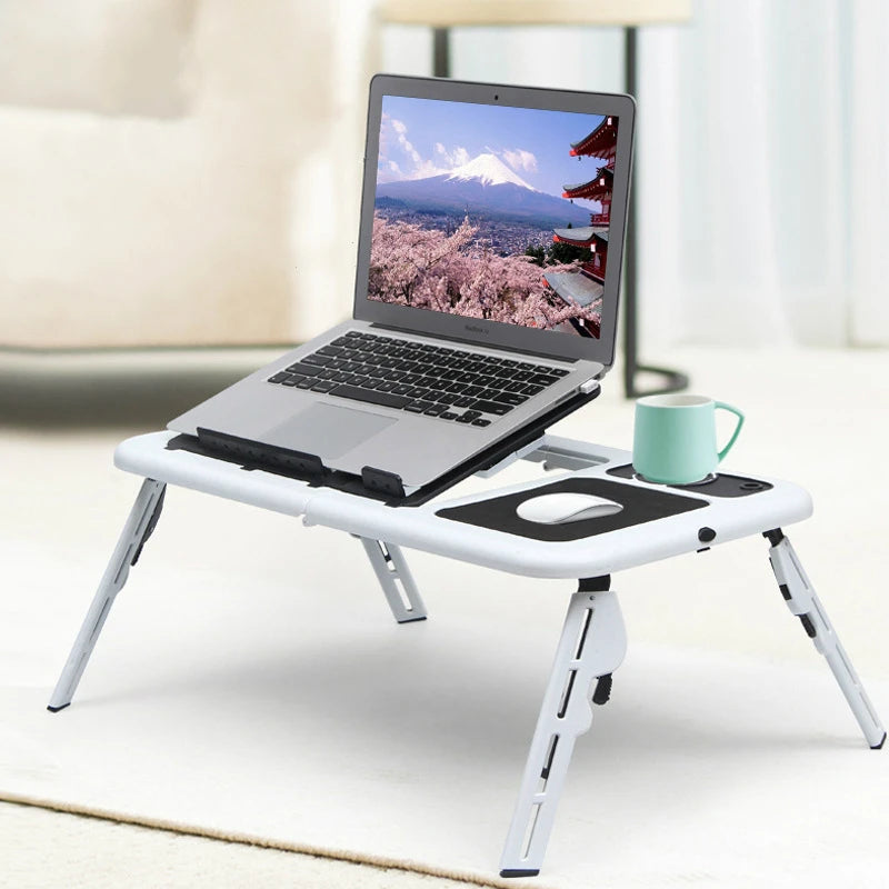 Portable Folding Laptop Table with Fans