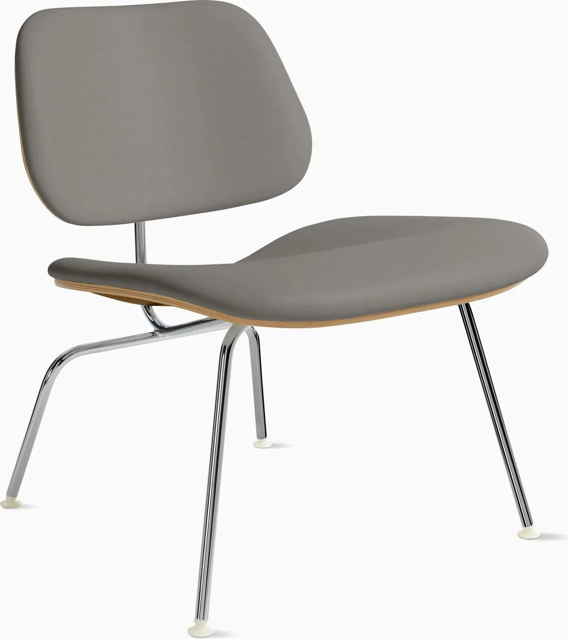 Eames Molded Plywood Lounge Chair Metal Base (LCM), Upholstered