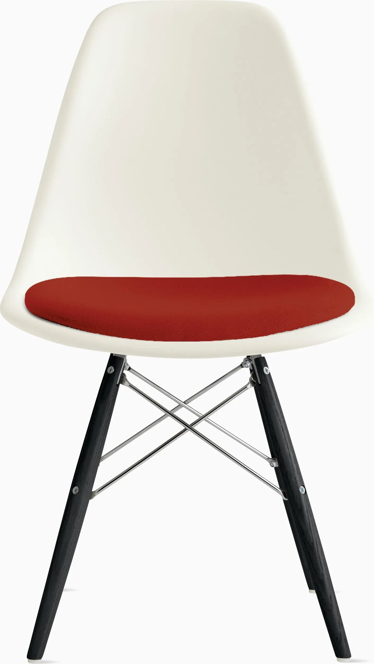 Eames Molded Plastic Side Chair with Seat Pad