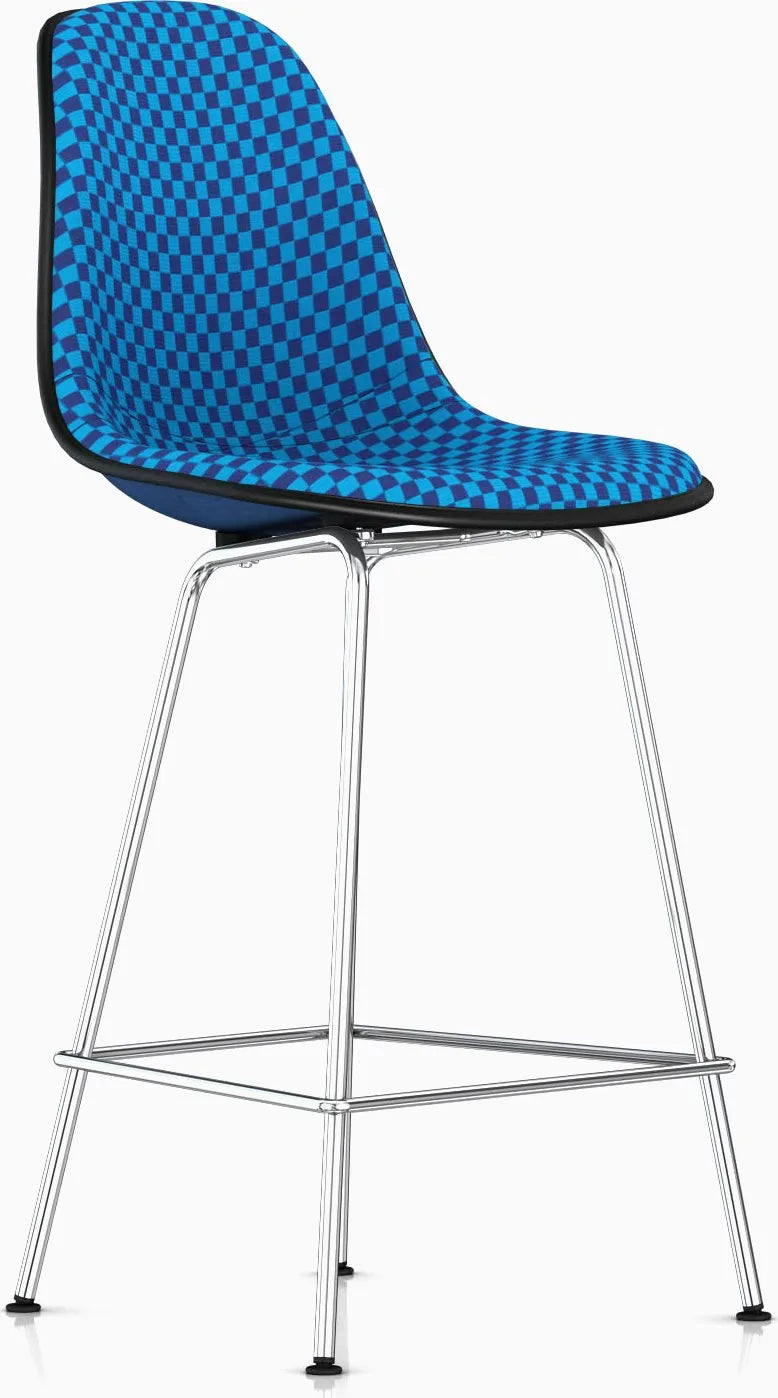 Eames Upholstered Molded Fiberglass Stool