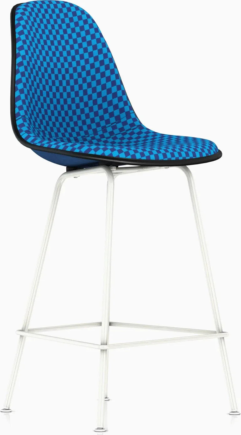Eames Upholstered Molded Fiberglass Stool