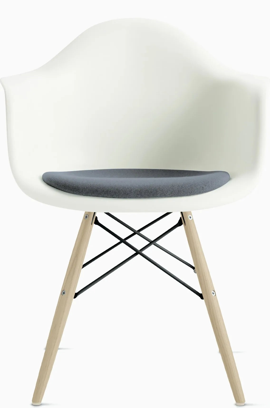 Eames Molded Plastic Armchair with Seat Pad