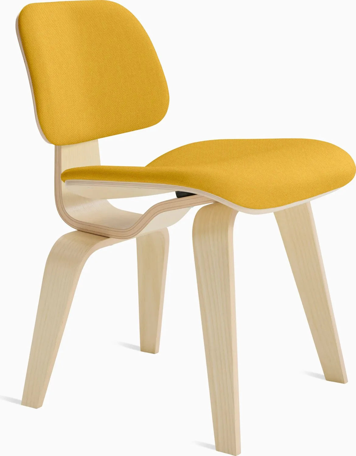 Eames Molded Plywood Dining Chair Wood Base (DCW), Upholstered