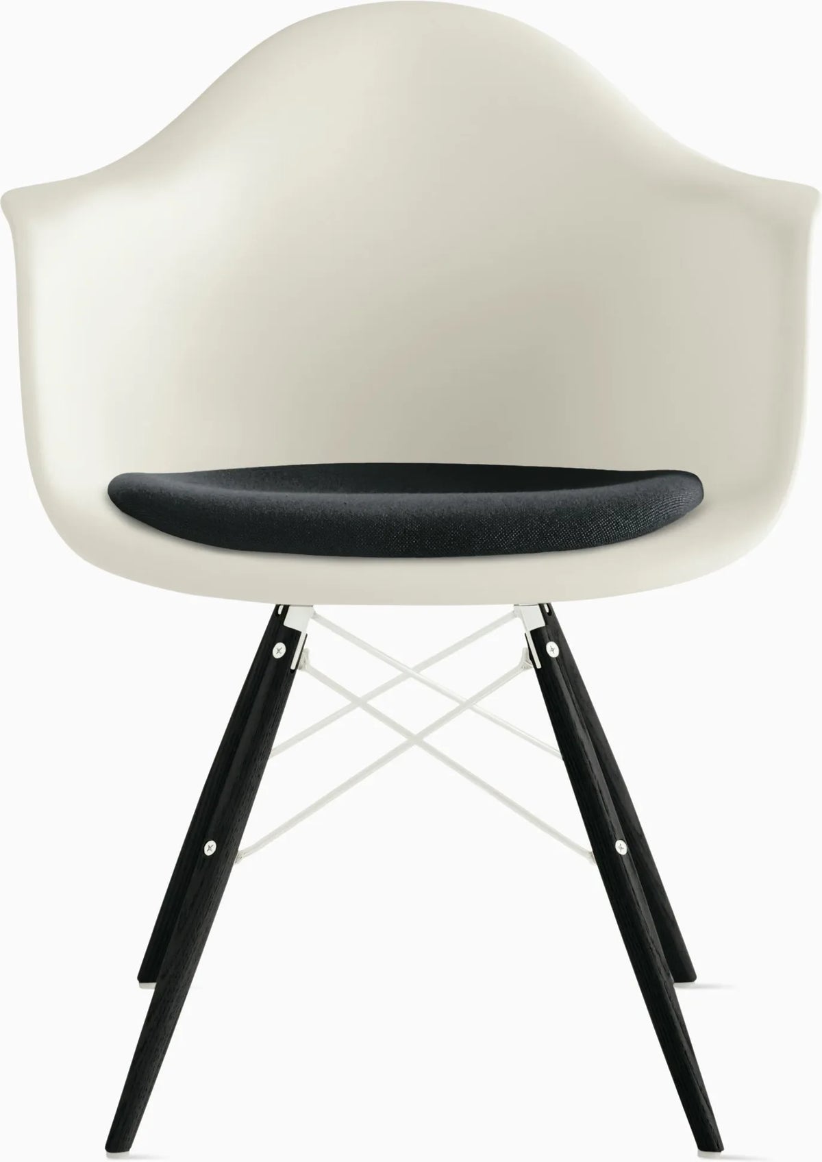 Eames Molded Plastic Armchair with Seat Pad