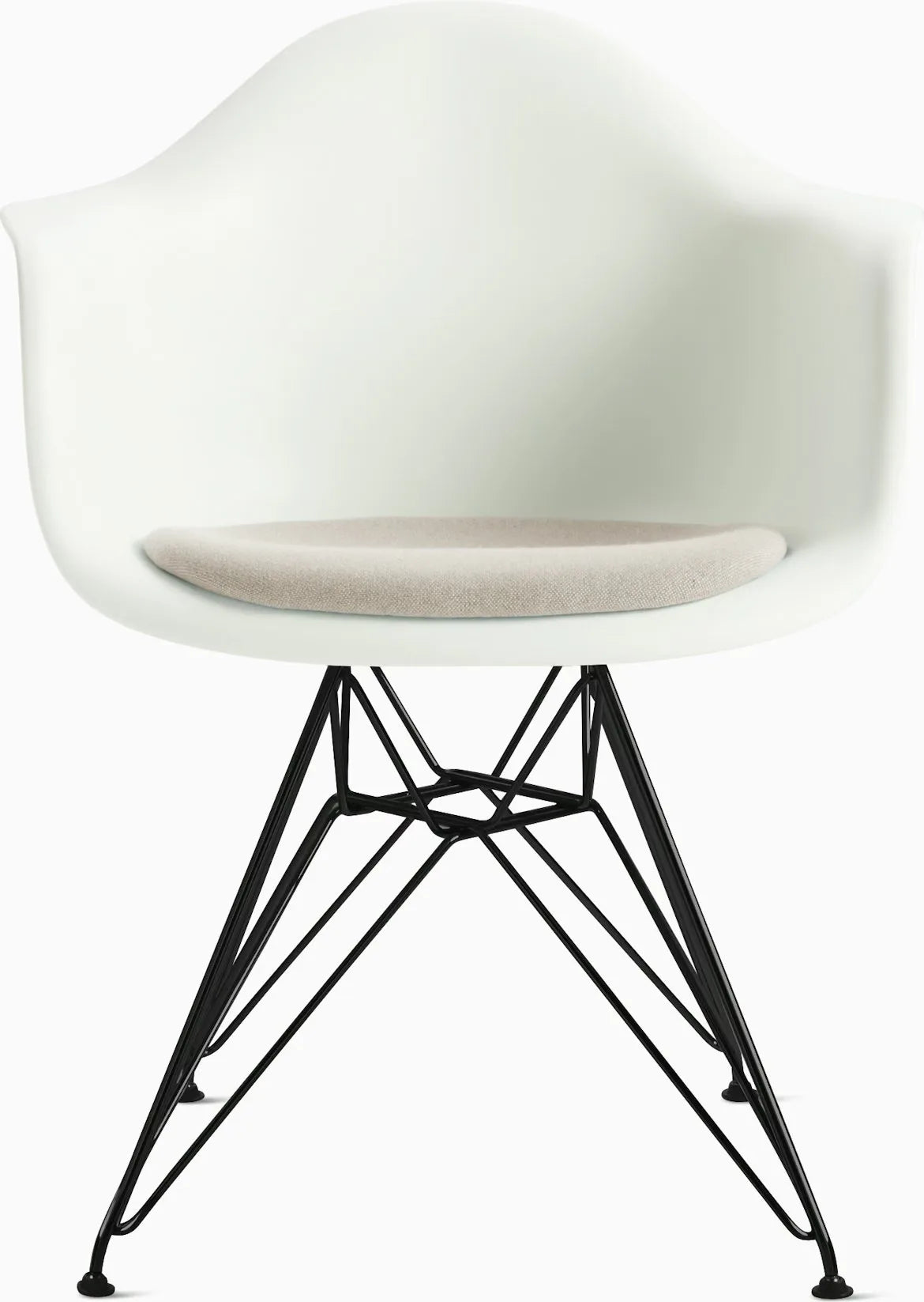 Eames Molded Plastic Armchair with Seat Pad