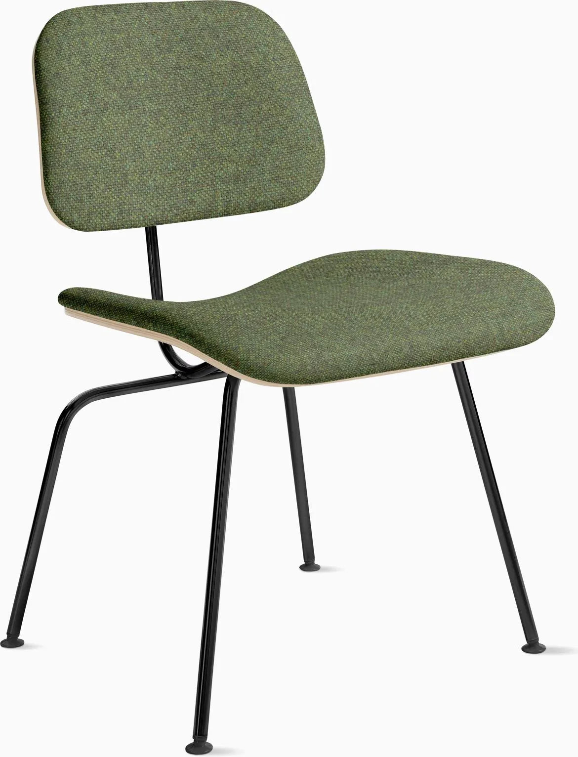 Eames Molded Plywood Dining Chair Metal Base (DCM), Upholstered