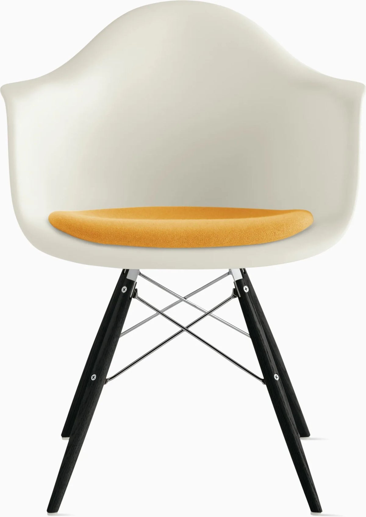 Eames Molded Plastic Armchair with Seat Pad