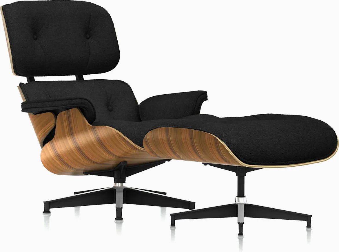 Eames Lounge Chair and Ottoman, Vegan Leather