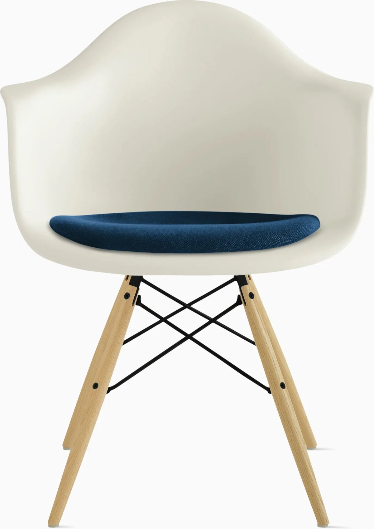 Eames Molded Plastic Armchair with Seat Pad