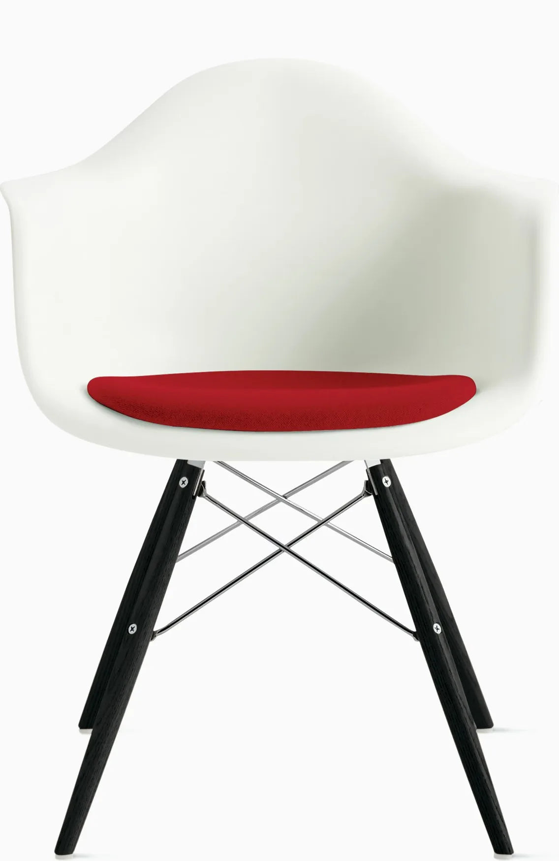 Eames Molded Plastic Armchair with Seat Pad