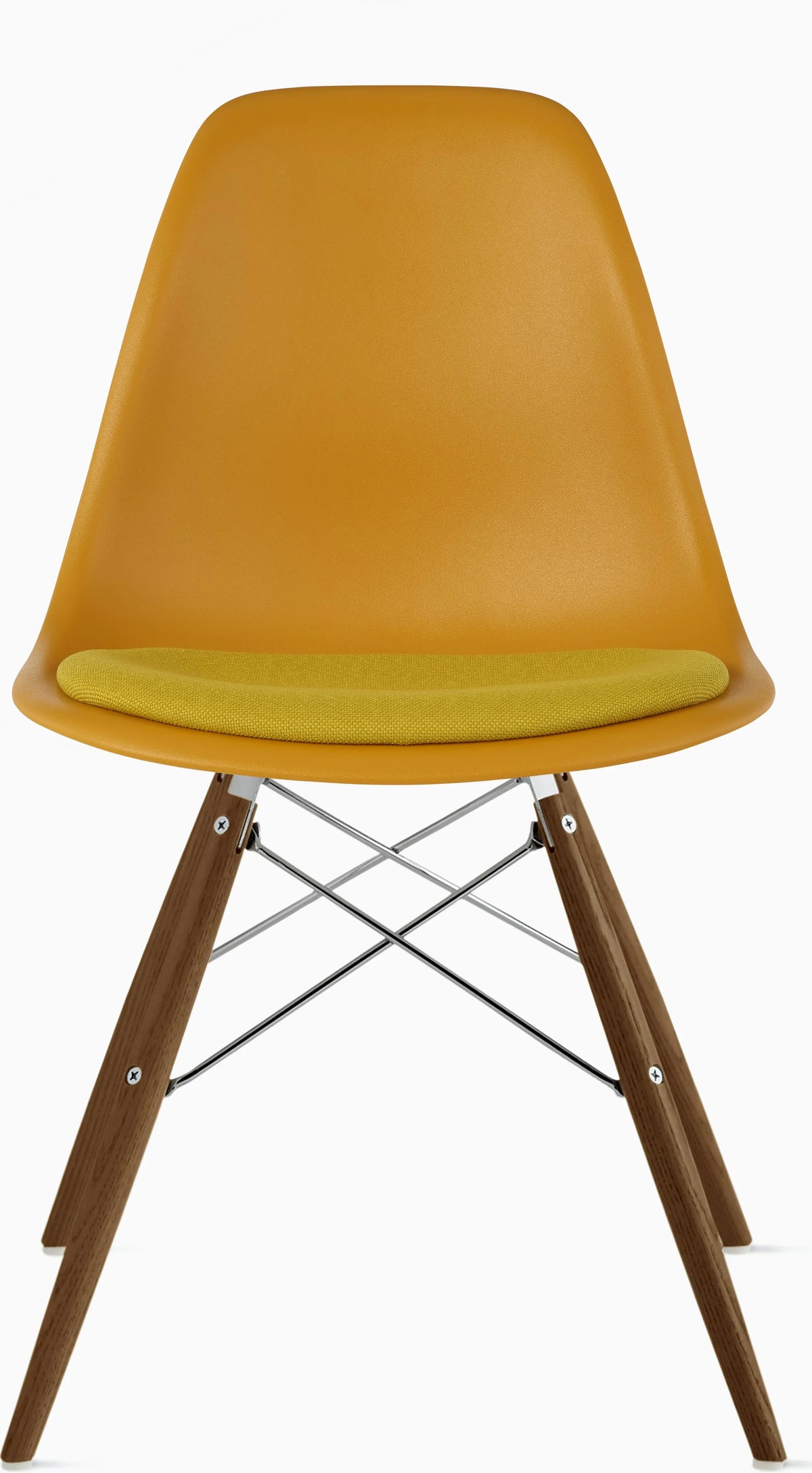 Eames Molded Plastic Side Chair with Seat Pad