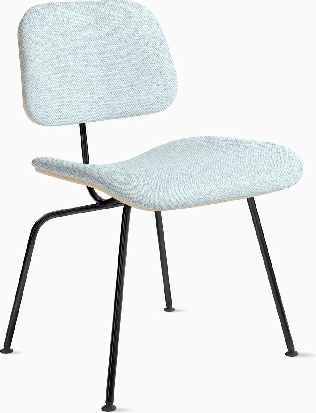Eames Molded Plywood Dining Chair Metal Base (DCM), Upholstered