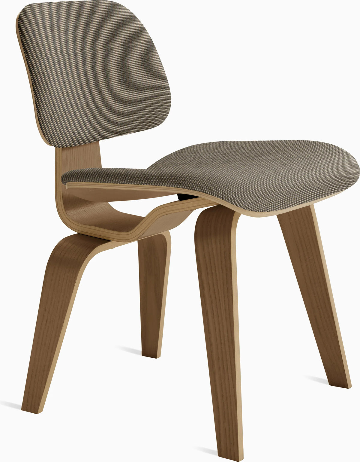 Eames Molded Plywood Dining Chair Wood Base (DCW), Upholstered
