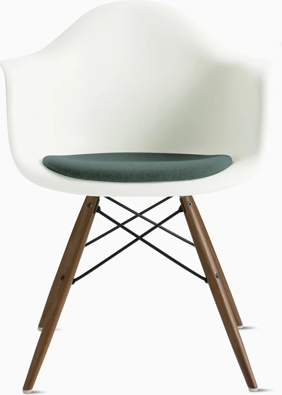 Eames Molded Plastic Armchair with Seat Pad