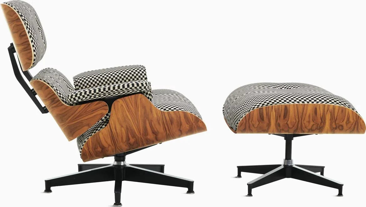 Eames Lounge Chair and Ottoman, Vegan Leather