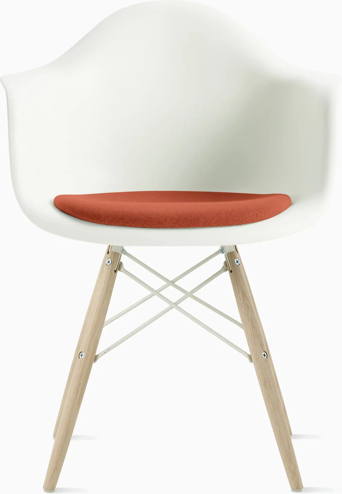 Eames Molded Plastic Armchair with Seat Pad