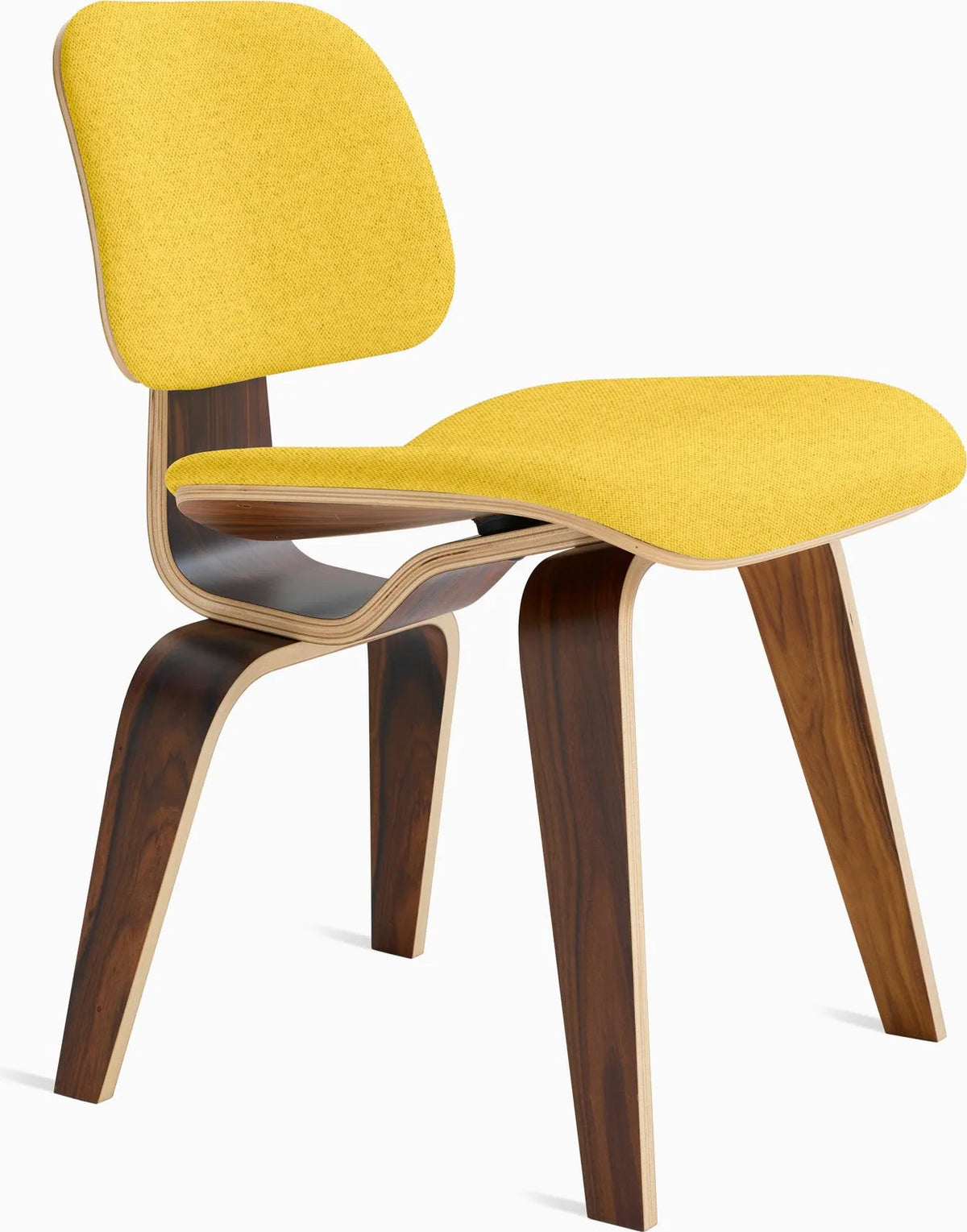 Eames Molded Plywood Dining Chair Wood Base (DCW), Upholstered