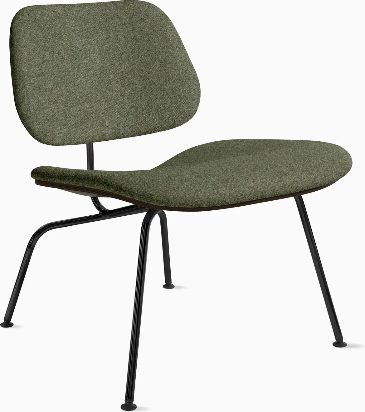 Eames Molded Plywood Lounge Chair Metal Base (LCM), Upholstered