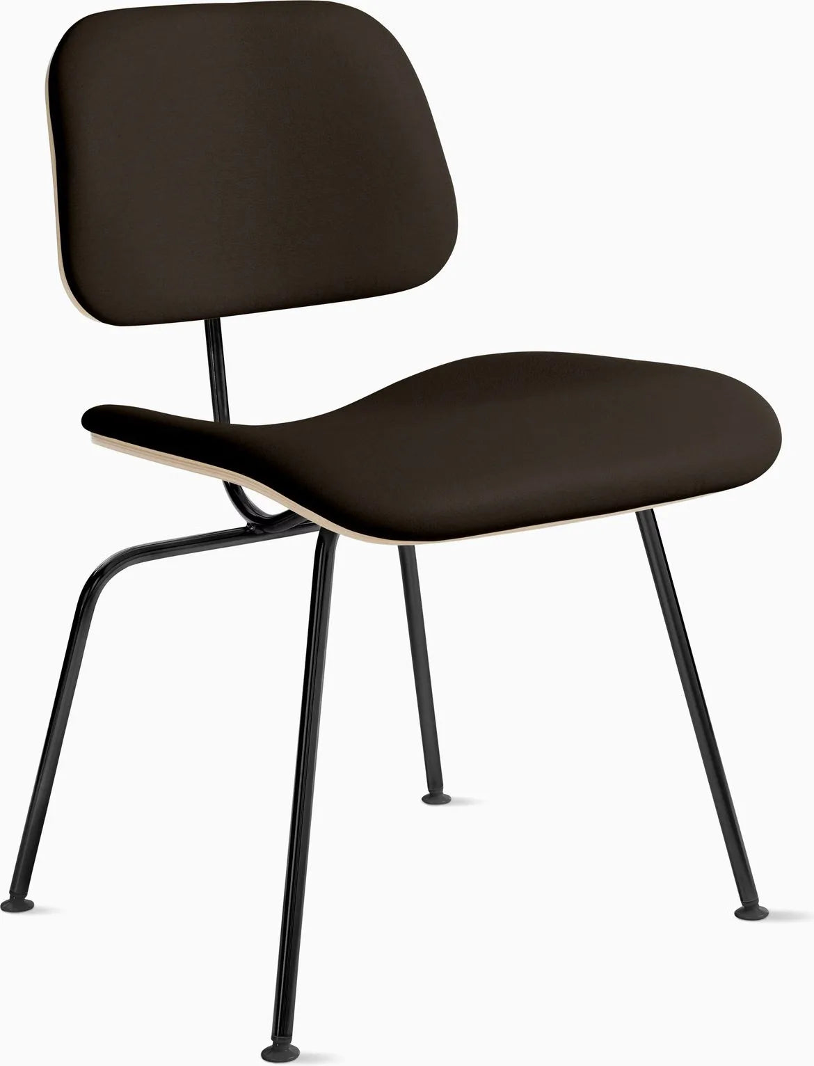 Eames Molded Plywood Dining Chair Metal Base (DCM), Upholstered