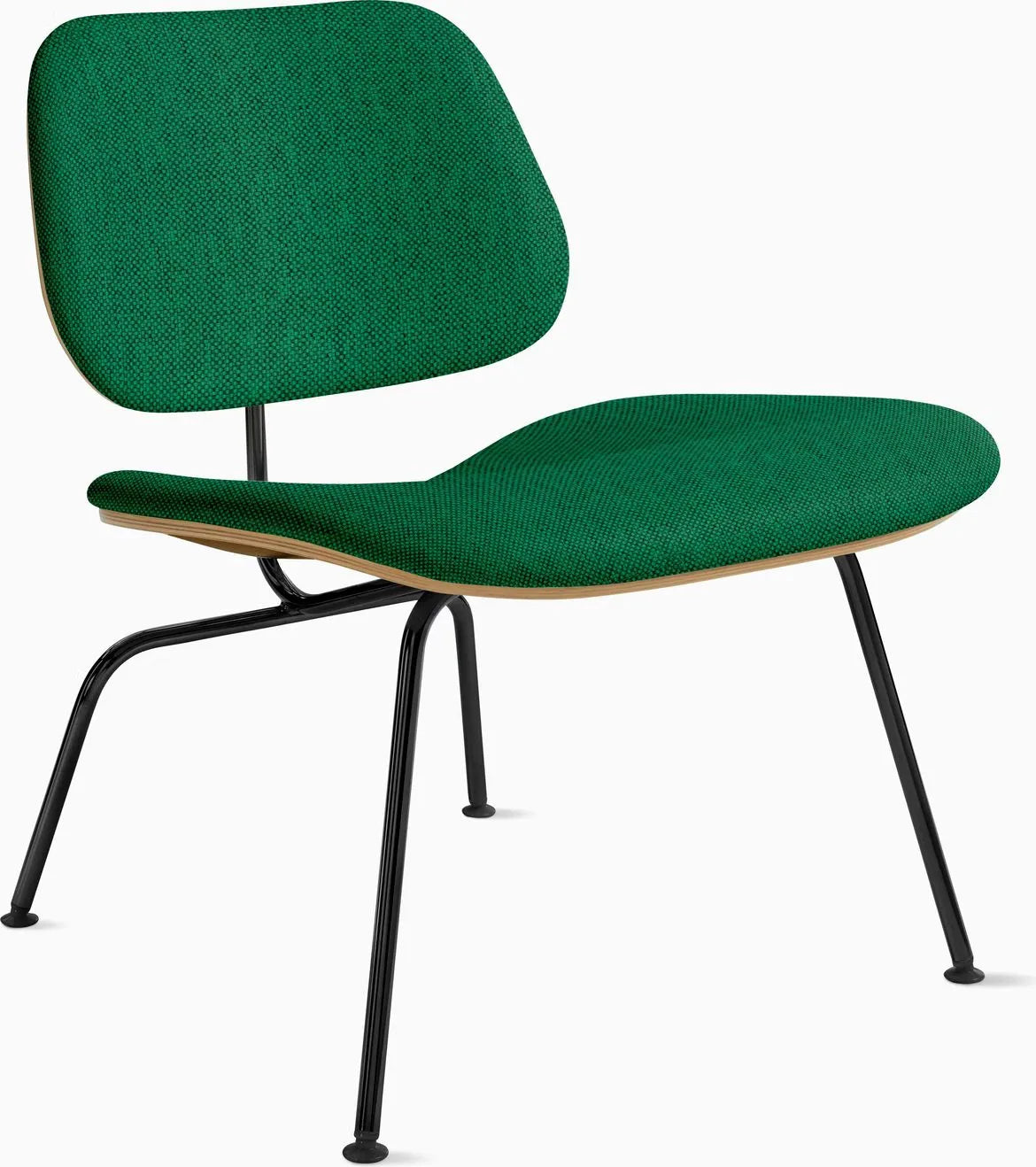 Eames Molded Plywood Lounge Chair Metal Base (LCM), Upholstered