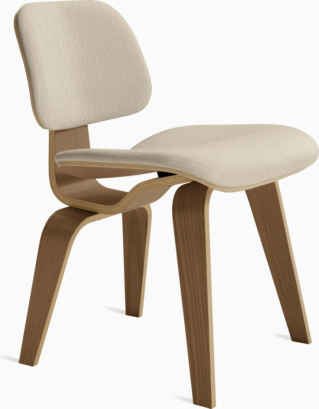 Eames Molded Plywood Dining Chair Wood Base (DCW), Upholstered
