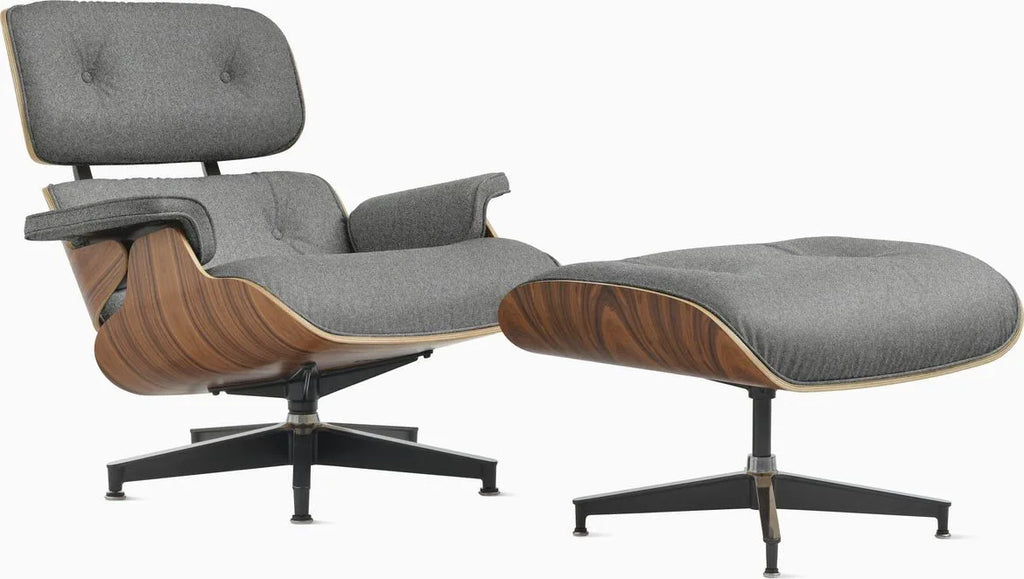 Eames Lounge Chair and Ottoman, Vegan Leather