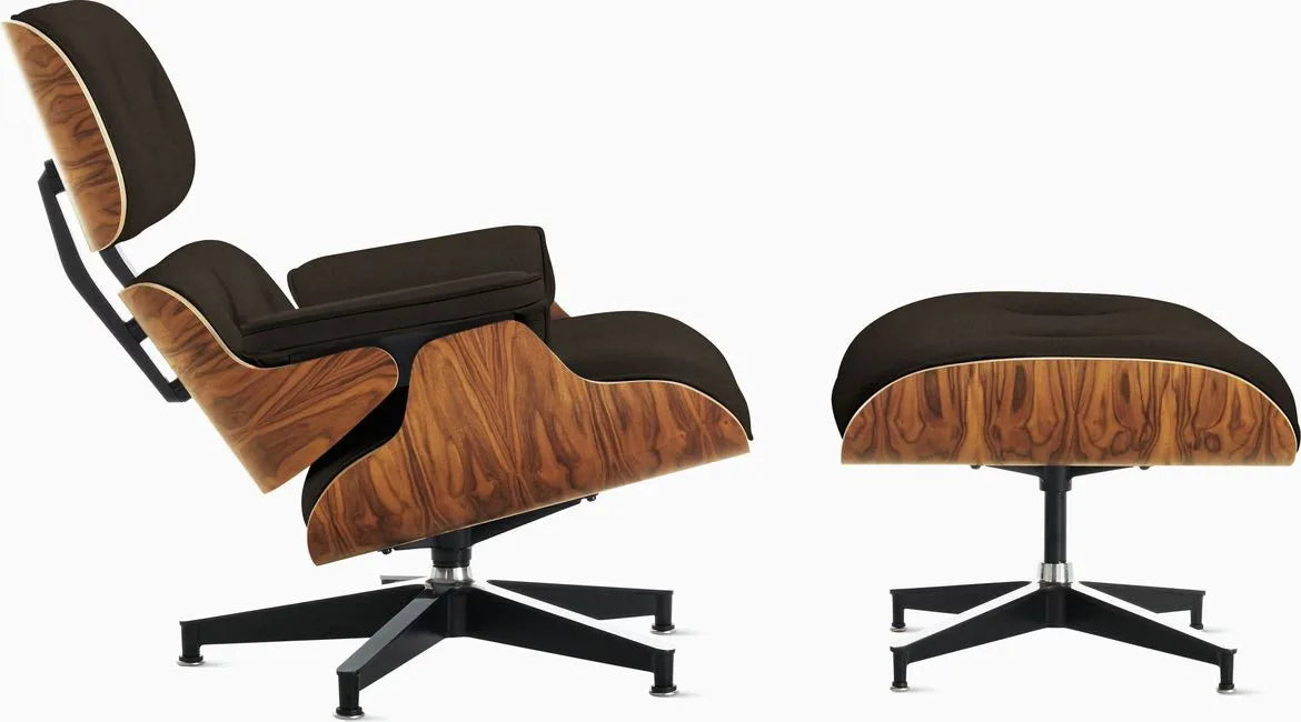 Eames Lounge Chair and Ottoman, Vegan Leather