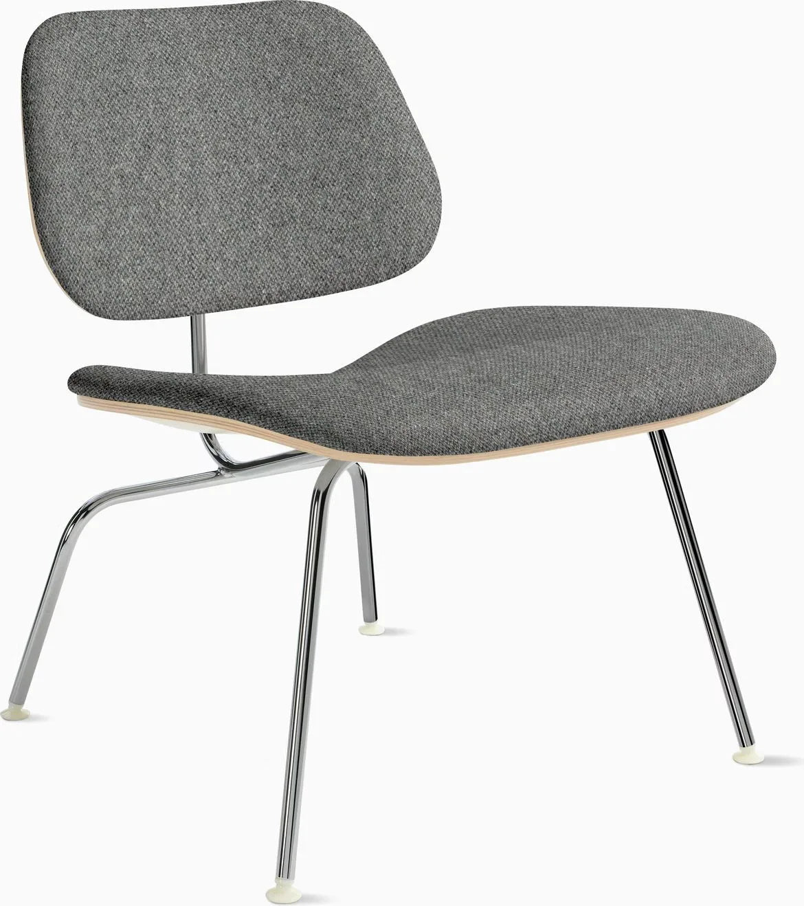 Eames Molded Plywood Lounge Chair Metal Base (LCM), Upholstered