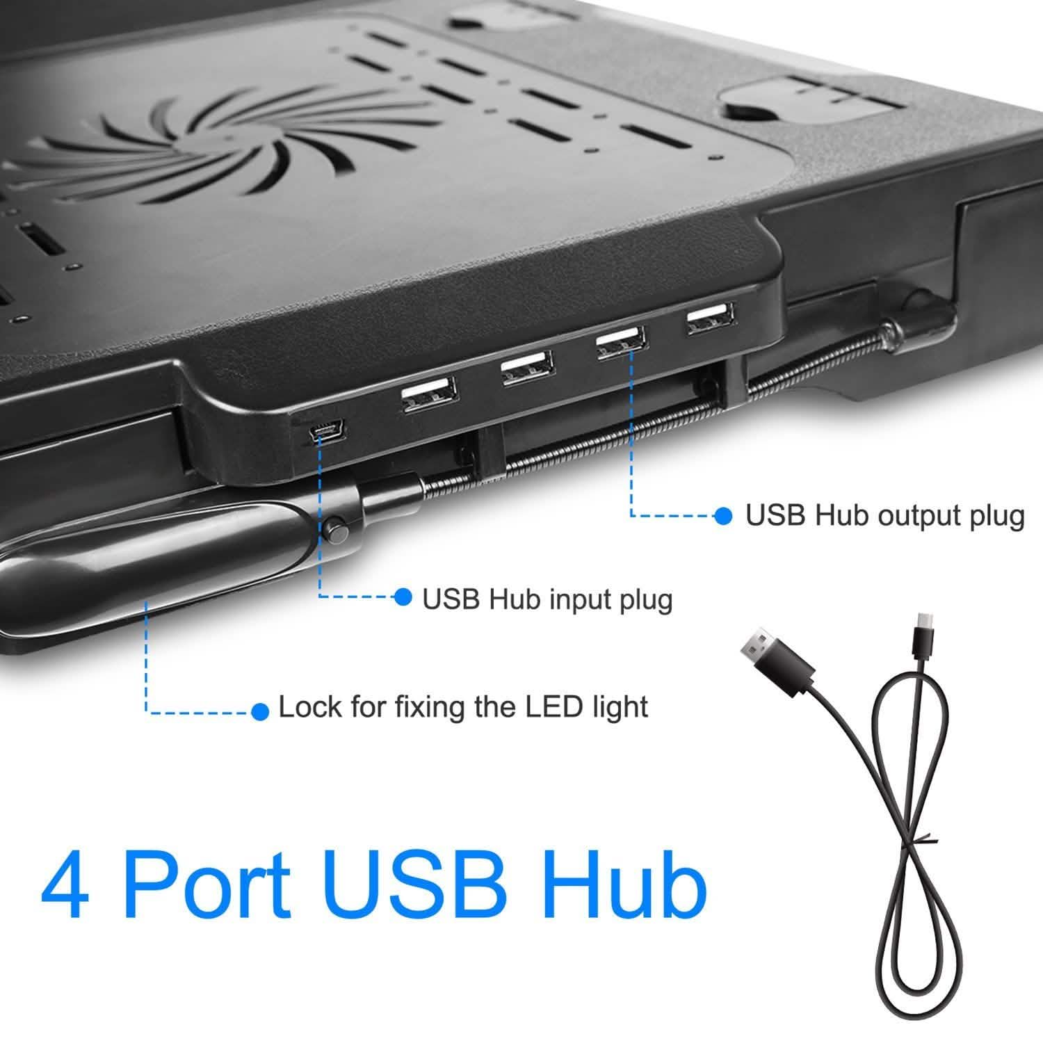 Foldable Laptop Desk with Cooling Fan & Mouse Board