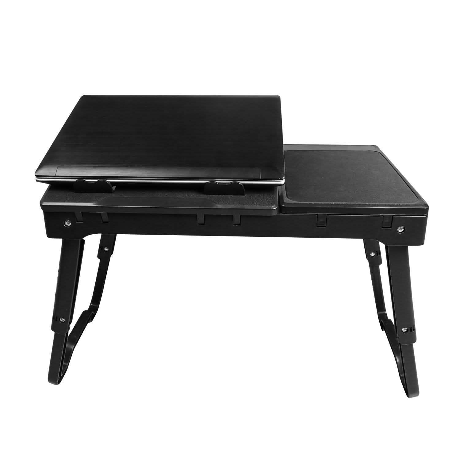 Foldable Laptop Desk with Cooling Fan & Mouse Board